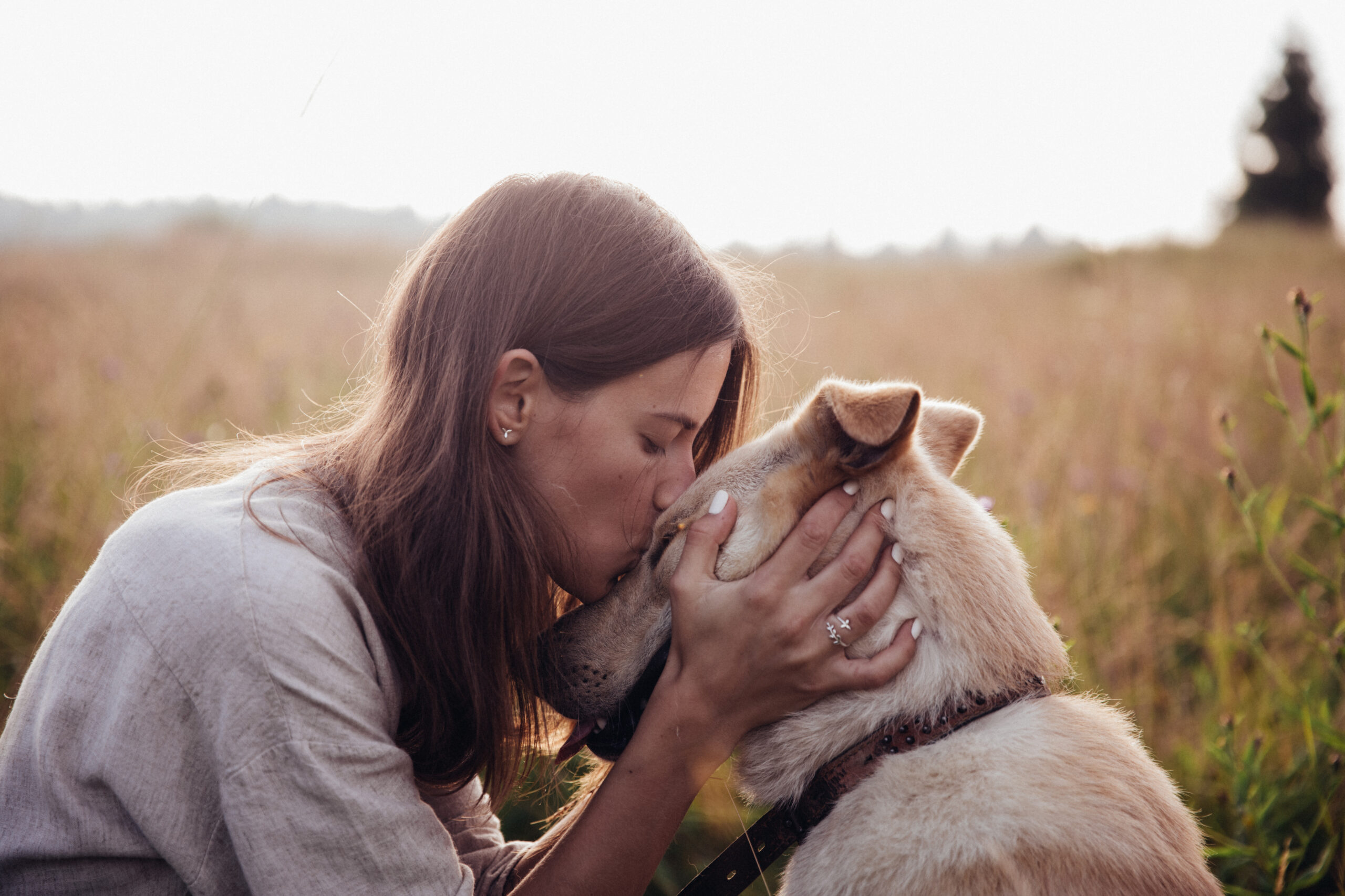 Human,And,A,Dog.,Girl,And,Her,Friend,Dog,On